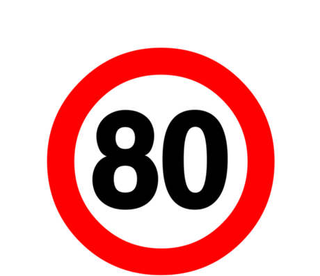 Nadruk Przekroczyłem 80 - prezent na 80. urodziny - Przód