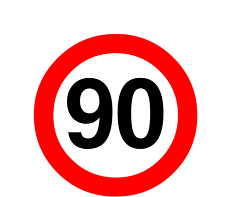 Nadruk Przekroczyłem 90 - prezent na 90. urodziny - Przód