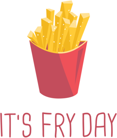 Nadruk It's fry day - Przód